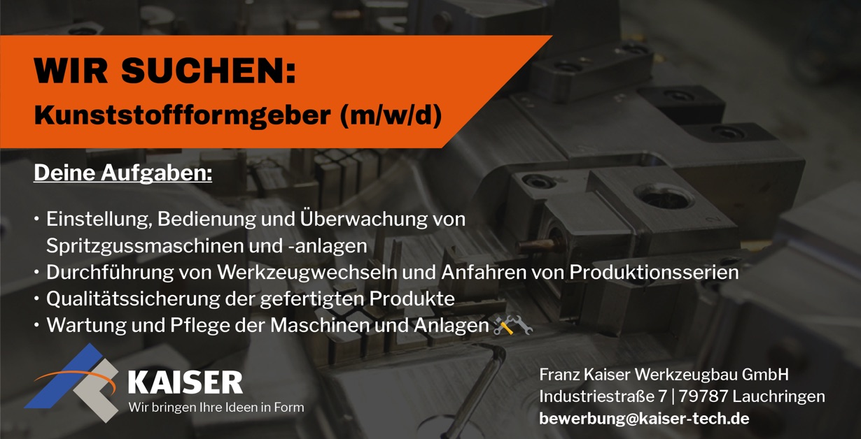 Wir suchen Kunststoffformgeber